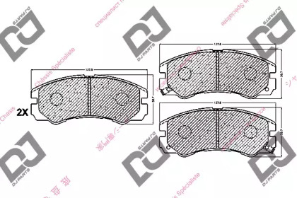 Комплект тормозных колодок DJ PARTS BP1052